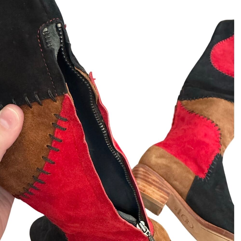 Carolina K Patchwork suede tall knee high boots - Picture 7 of 10